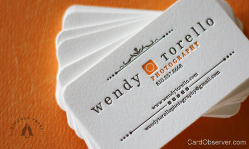 Letterpress Business Card