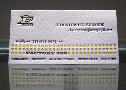 Letterpress Business Card F256