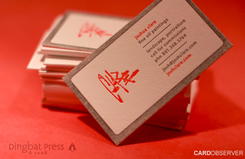 Cool Letterpress Business Card