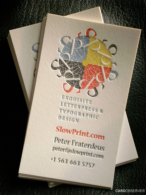 SlowPrint Letterpress Card