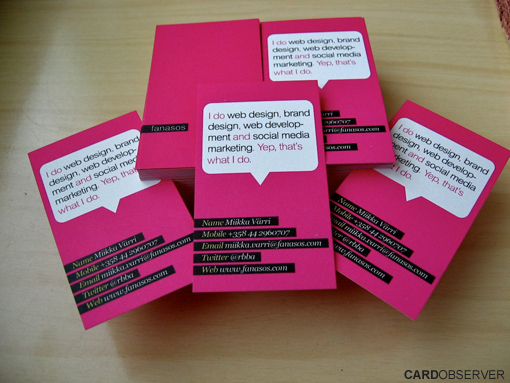 Pink Business Card