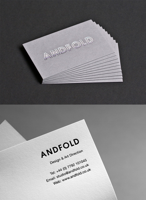 Embossed White Business Card