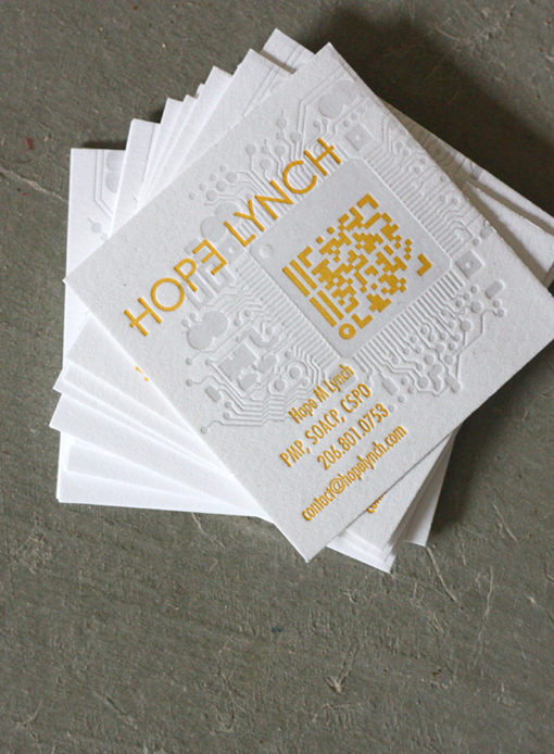 Square Letterpress Card