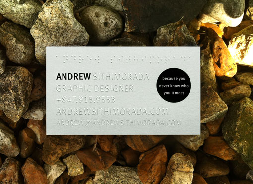 Braille Business Cards