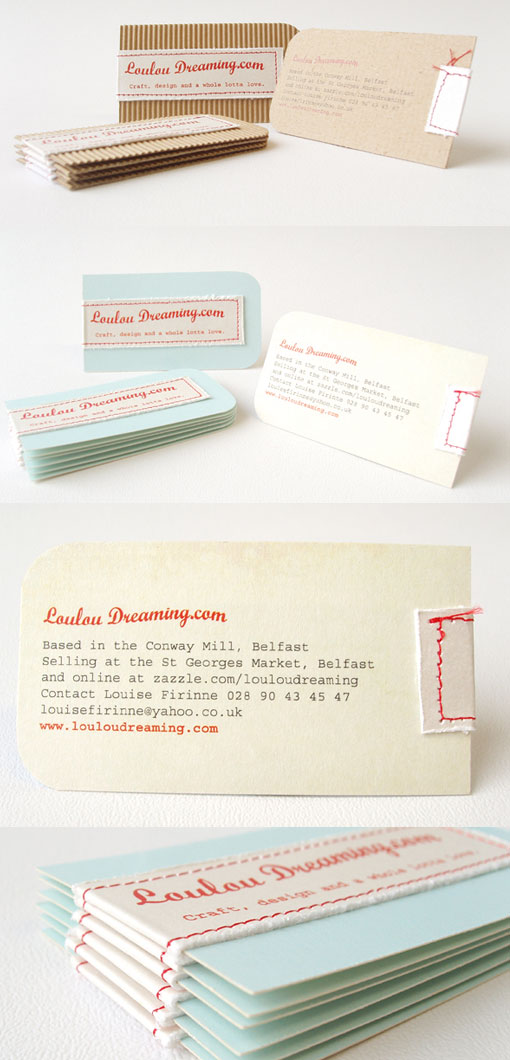 Hand Stitched Business Cards