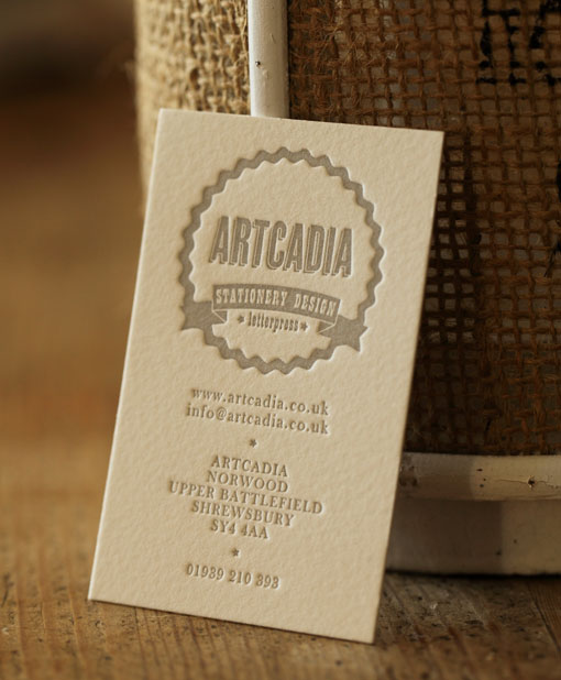 Letterpress Cotton Card