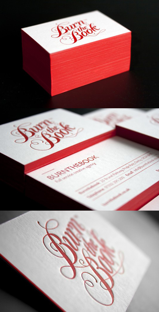 Red Letterpress Cards