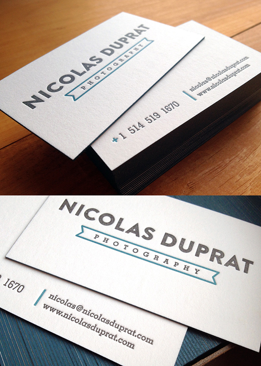 White Letterpress Cards