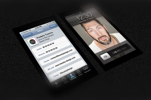 Iphone Business Card Design 