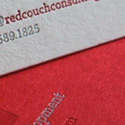 Custom Red Letterpress