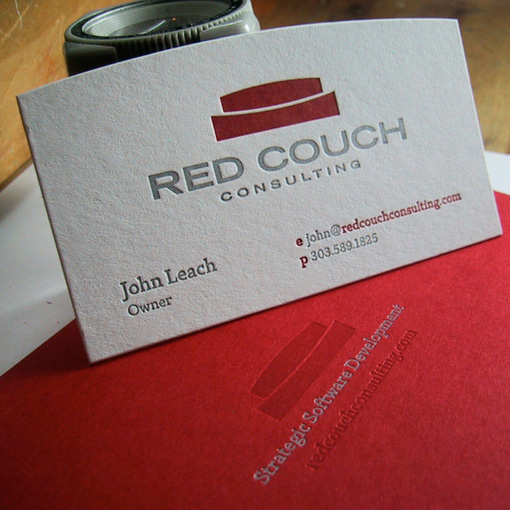 Custom Red Letterpress