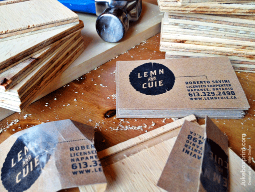 Sand paper business card