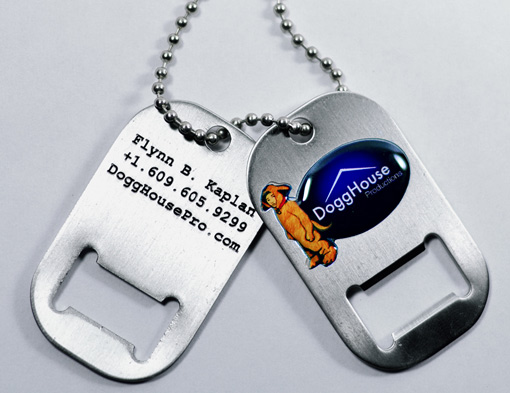 Dog tag business card