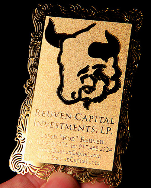 Gold Mottled Business Card
