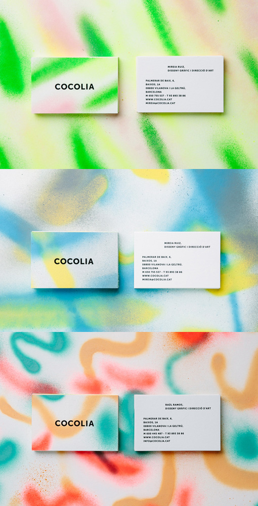 Spray-Painted Business Cards
