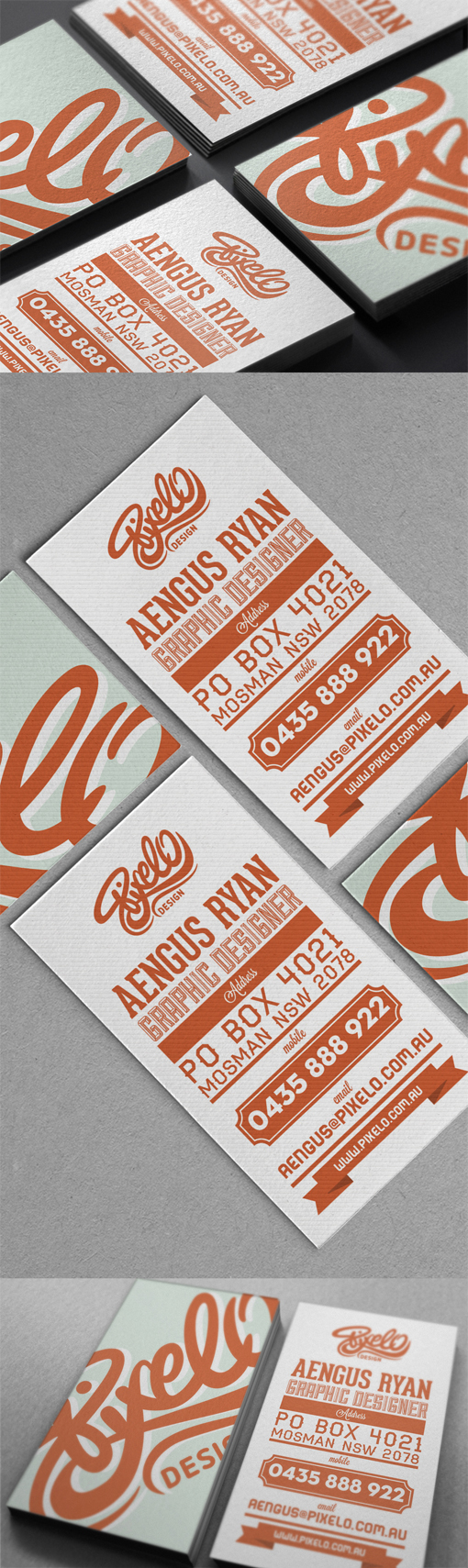 Creative Typography Business Card Design For A Graphic Designer