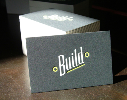 Letterpress Business Card On Thick Cardstock