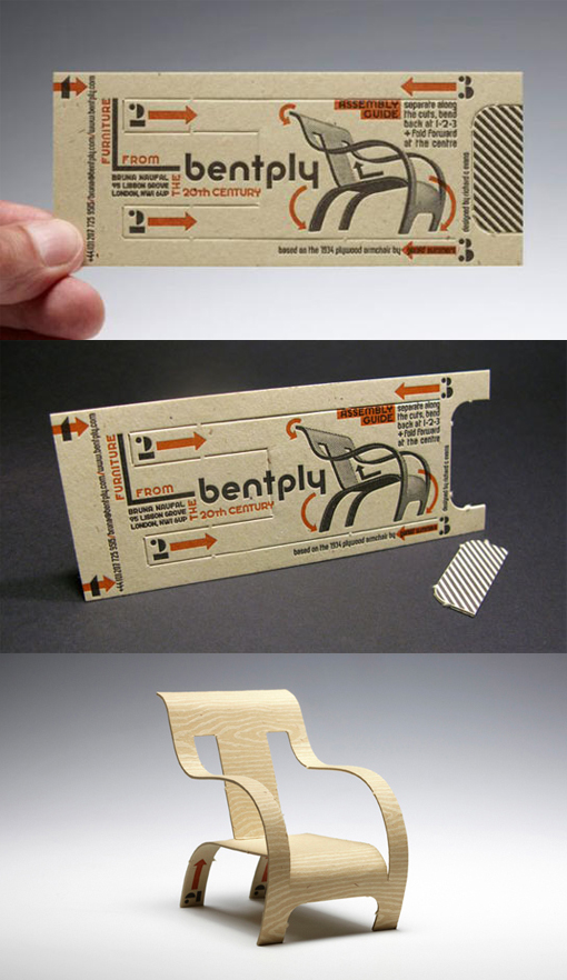 Clever 3D Letterpress Business Card Design