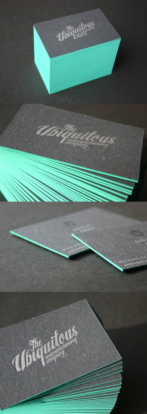 Edge Painted Letterpress Business Card Design