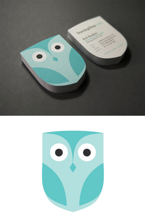 Cute Custom Die-Cut Business Card Design