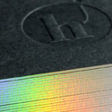 Diffraction Edge Painted Letterpress Business Card