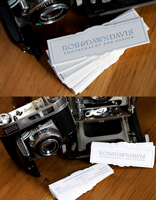 Letterpress Business Card For A Wedding Photographer
