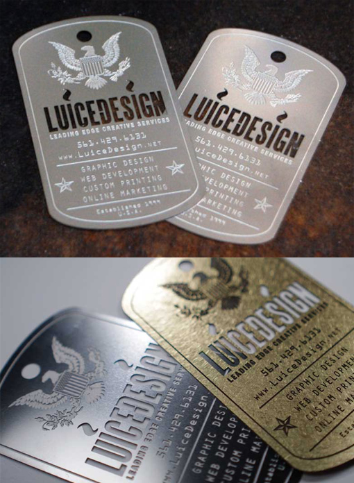 Awesome Laser Cut Metal Business Card Design