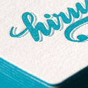 Beautifully Designed Edge Painted Letterpress Business Card