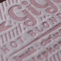 Bubblegum Pink Letterpress Business Card Design