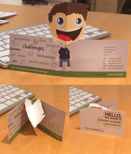 Quirky 3D Pop Up Business Card