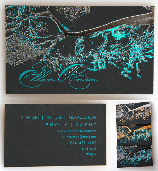 Unique Foil Letterpress Business Card For A Photographer