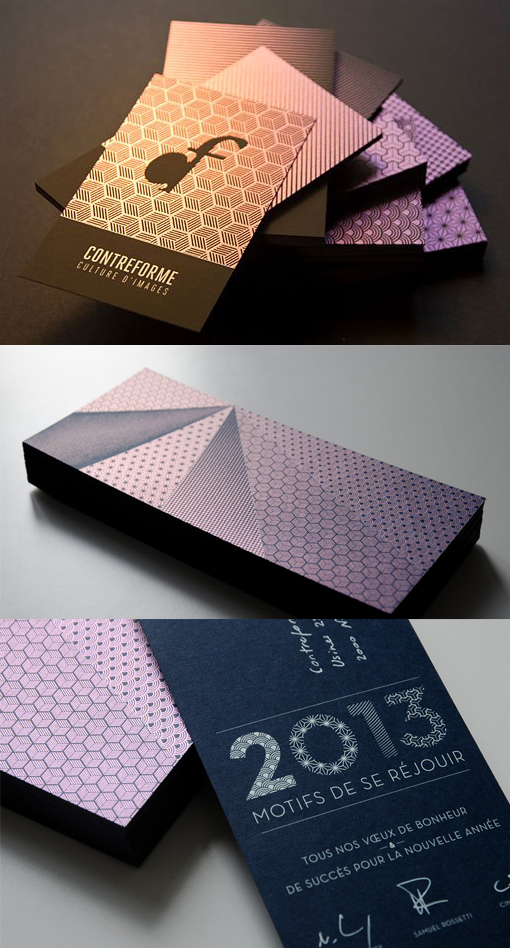 Amazing Screen Printed Iridescent Business Cards