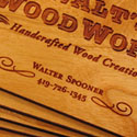 Beautiful Laser Etched Wooden Business Card