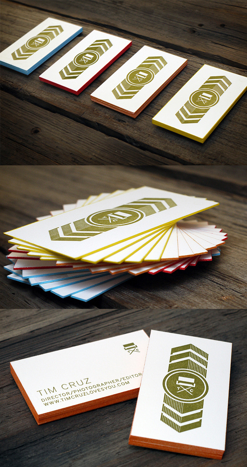 Creative Edge Painted Letterpress Business Card Design