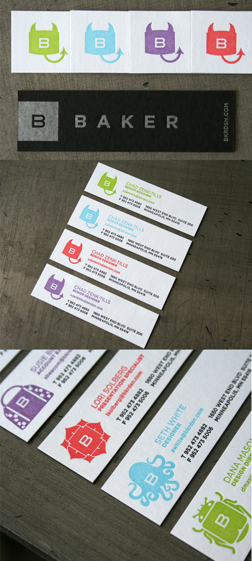 Inspired Letterpress Mini Business Card Design