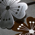 Intricate Metal Laser Cut Cherry Blossom Business Card