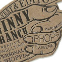 Vintage Styled Letterpress Die Cut Business Card Design