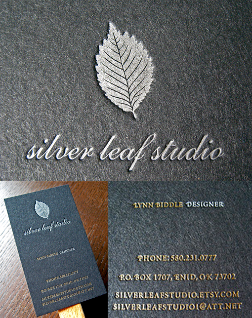 Black Silver And Gold Letterpress Business Card For A Jewelry Designer