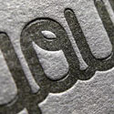 Creative Typography Black On Black Letterpress Business Card