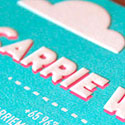 Whimsical Embossed Business Card For A Graphic Designer