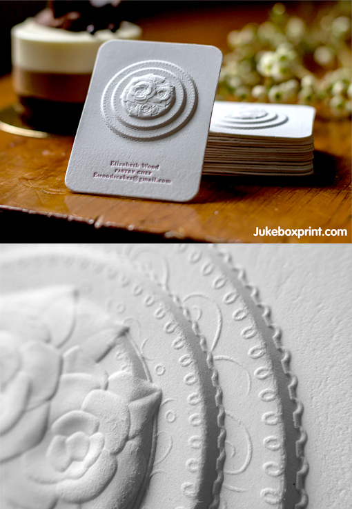 Amazing Multi-Level Embossed Letterpress Business Card