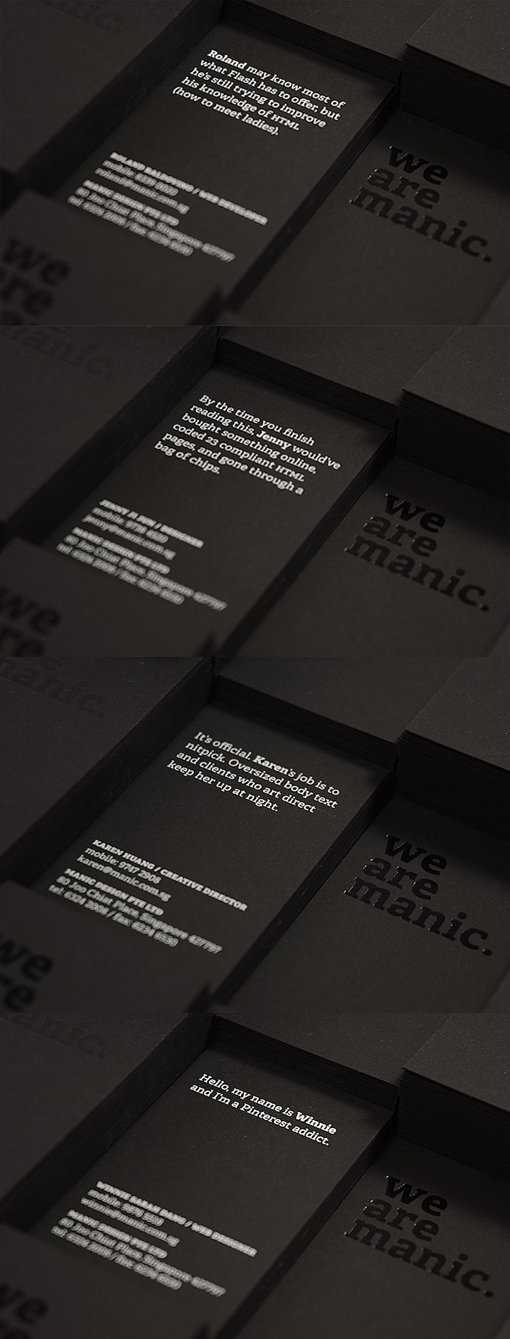 Humorous Personalised Business Cards For A Design Studio