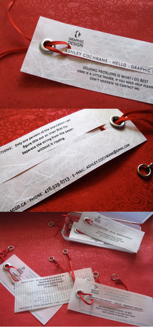 Interactive Puzzle Business Card For A Designer