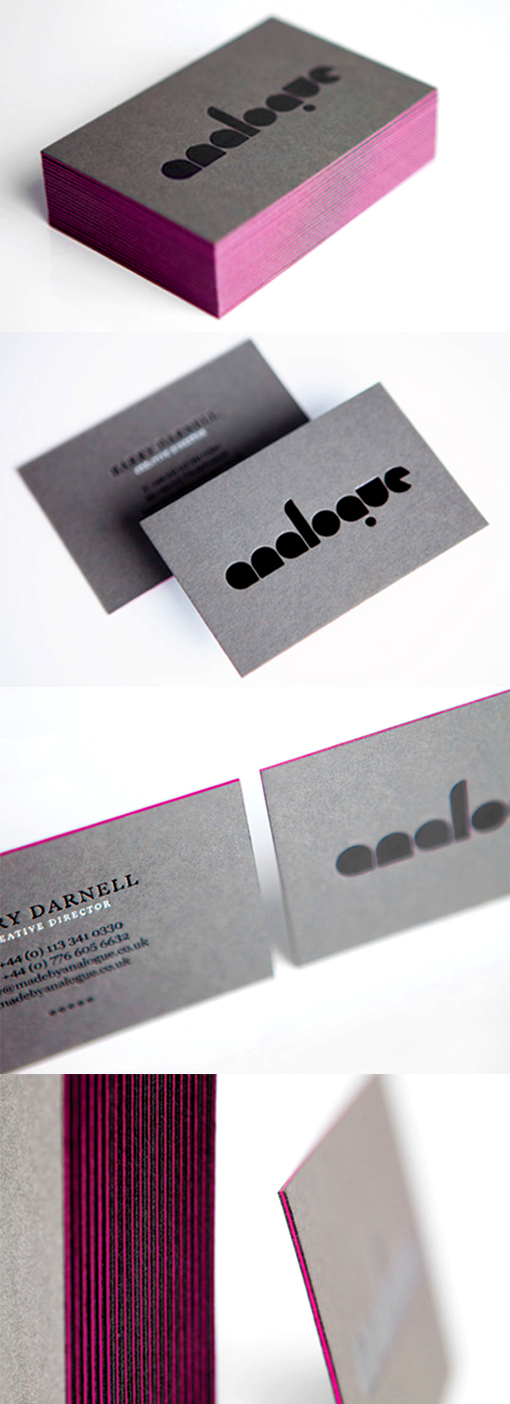 Minimalist Design Super Thick Edge Painted Business Card