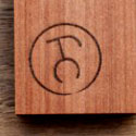 Stylish Laser Etched Wooden Business Card Design For A Restaurant