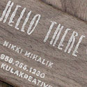 DIY Hand Stamped Wooden Business Card Design