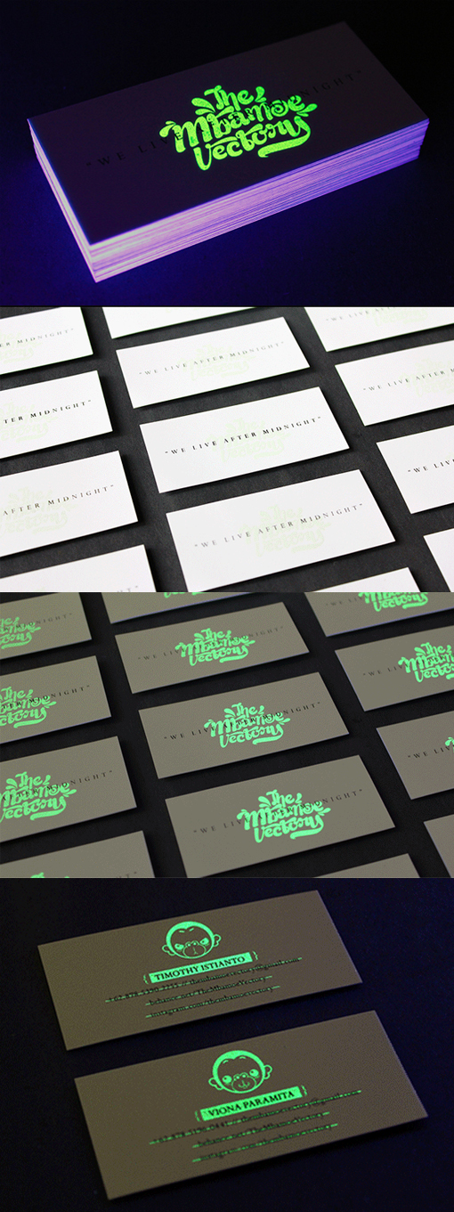 Clever Glow In The Dark Business Card For A Design Company