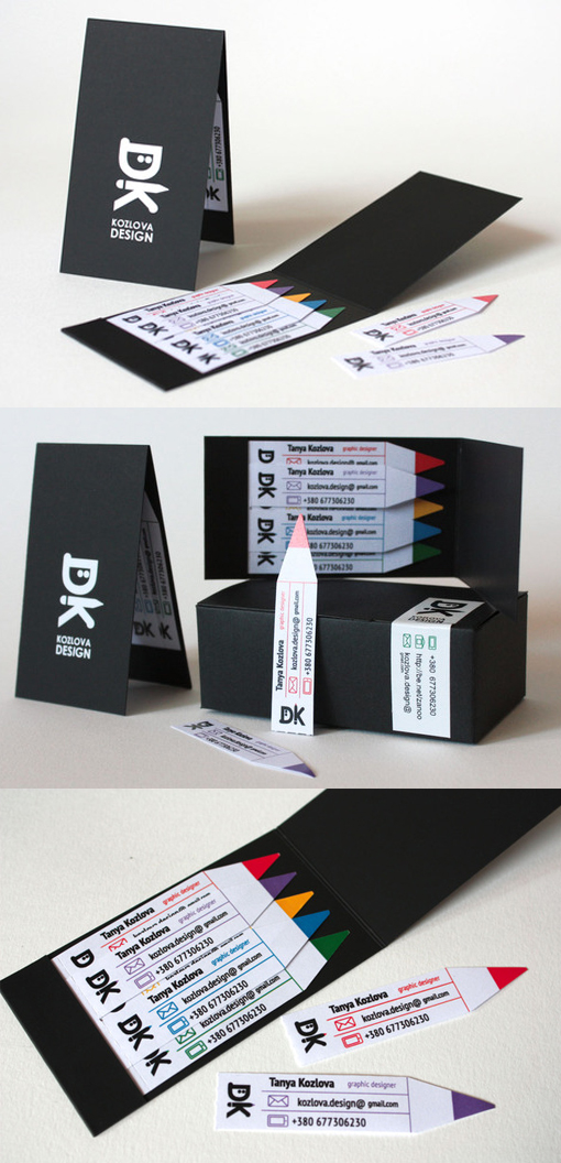 Cleverly Designed Mini Business Cards With Matchbook Style Dispenser