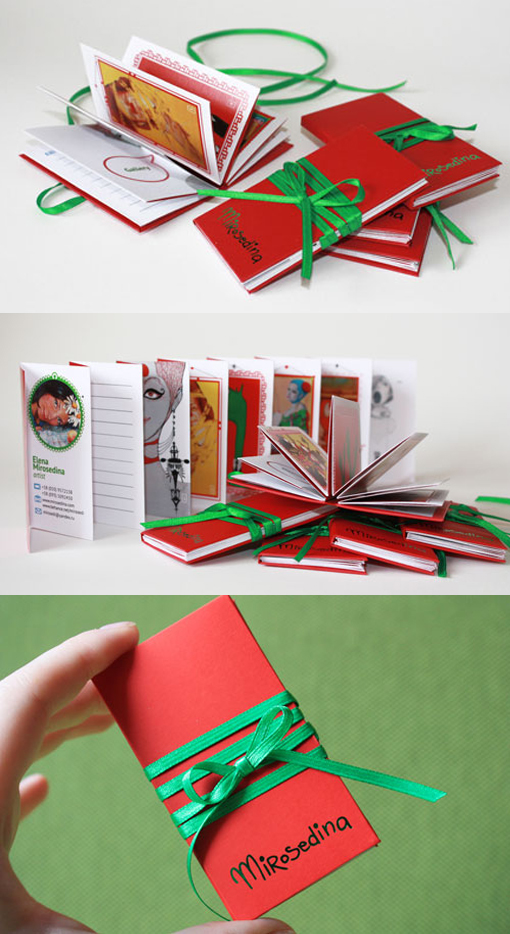 Incredible Miniature Book Business Card Displays A Gallery Of An Artist's Work