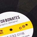 Interactive Vinyl Record Business Card For A Graphic Designer